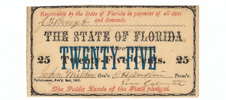 Florida, February 2, 1863, 25 Cents, Cr. 24